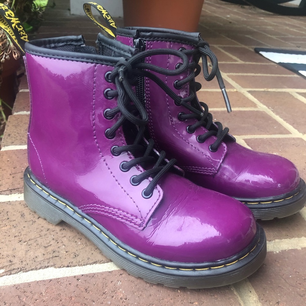 Little Girls Size 13 Purple Patent Doc Martens